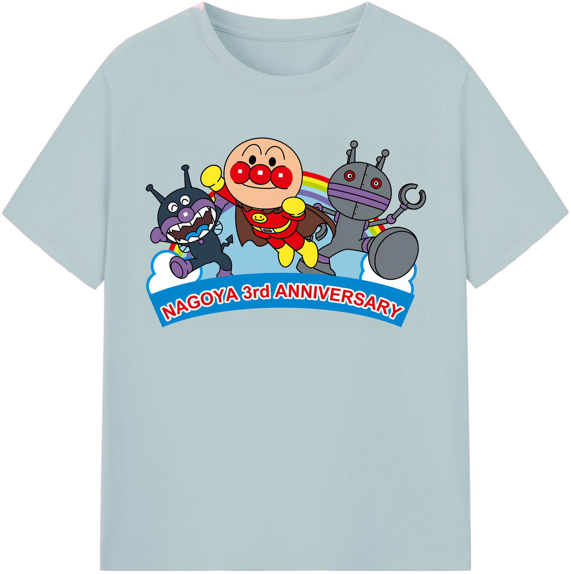 （画像用） アンパンマン Anpanman 綿100％半袖Tシャツ（フロントプリント）